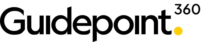 Minimal black banner with small yellow circle at right, composition suggesting a person placeholder for branding